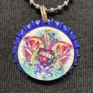 Snakes BottleCap Necklace (11)